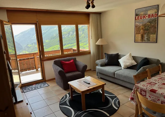 Splendide Vue Avec Calme Lägenhet Leukerbad